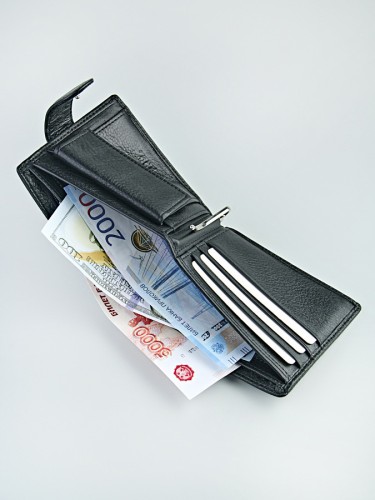 YK  Портмоне мужское "127" б/н (жел./нат. кожа) 