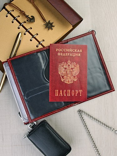 YW-66 Обложки на автодокументы с паспортом  C-077 